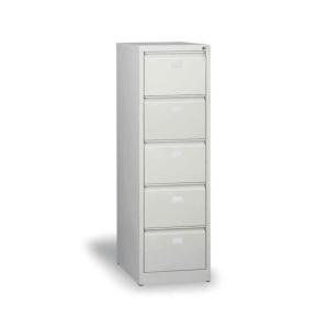 Kartotéková skriňa s 5 zásuvkami, v.163 x š.47 x h.62 cm, sivá RAL 7035