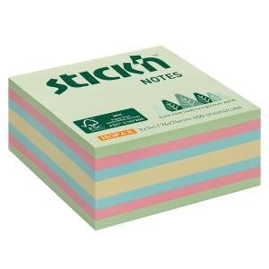Samolepiaci bloček Stick’n Hopax, 76x76 mm, lesný mix pastelových farieb, 400 lístkov