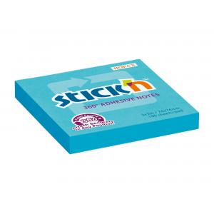 Samolepiaci bloček Stick’n Hopax , 360°, 76x76 mm, modrý