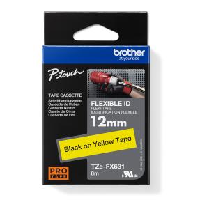 Samolepiaca páska Brother TZe-FX631 12 mm žltá/čierna