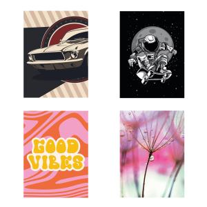 Zošit GIMBOO 564, A5, 60 listov, linajkový, mix motívov