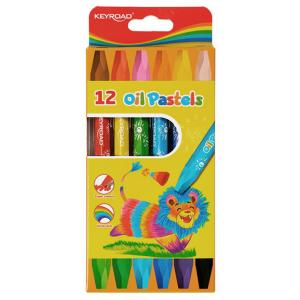 Olejové pastelky KEYROAD, 12 farieb