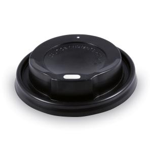Viečko vypuklé čierne pre pohár Ø 80 mm (100 ks)