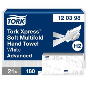 Papierové utierky skladané jemné ZZ 2-vrstv. TORK Xpress Multifold H2 (21 bal.)