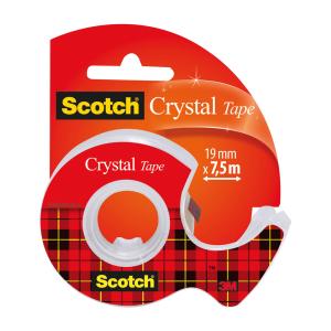Lepiaca páska krištáľovo číra Scotch , 19 mm x 7,5 m, 1 rolka v zásobníku