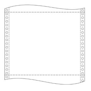 Tabelačný papier 39 cm x 12“ 1+0 s BP 60g 2000 zložiek