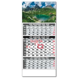 Plánovací kalendár ŠTANDARD 3-mesačný sivý