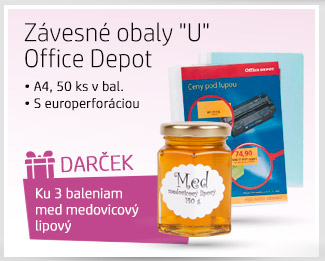 Závesné prospektové obaly U Office Depot A4 + darček med medovicový lipový