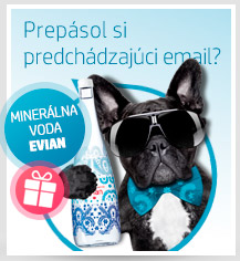 Emailing - Darček k objednávke - Minerálna voda Evian