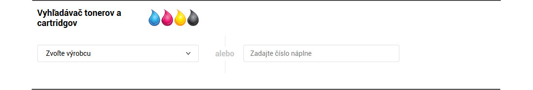 Vyhľadávač náplní do tlačiarne