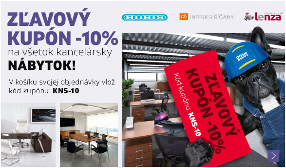 Zľavový kupón -10% na všetok kancelársky nábytok!