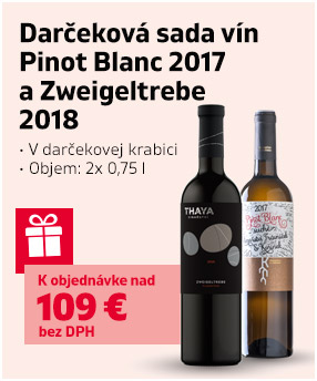 Prémiová vína Pinot Blanc 2017 a Zweigeltrebe 2018 v dárkové krabici