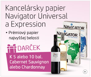 10x / 5x balík Kancelársky papier Navigator Universal a Expression + darček Cabernet Sauvignon 2014 alebo Chardonnay 2013