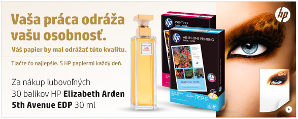 HP papier + vôňa Elizabeth Arden