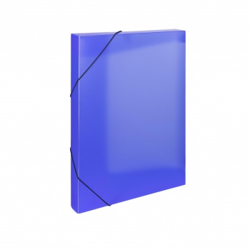 Box plastový na spisy s gumičkou Opaline A4, transp. modrá