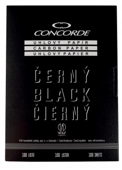 Uhľový papier Concorde - čierny, 100 listov