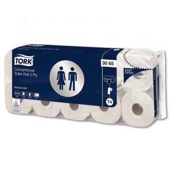 Toaletný papier TORK Premium - trojvrstvový, biely, 10 rolí