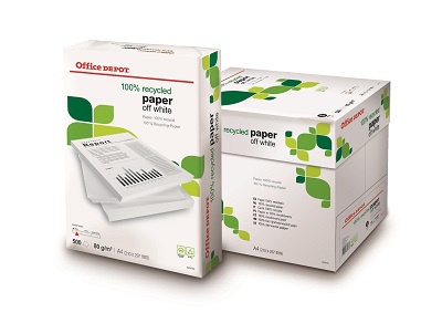 Recyklovaný papier Office Depot - krémovo biela, A4, 80 g 500 hárkov