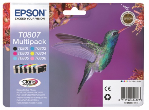 Sada cartridge Epson T0807 - 6 farieb