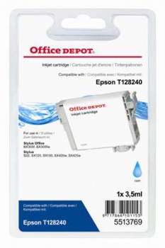 Cartridge Office Depot Epson T1282 - azúrová