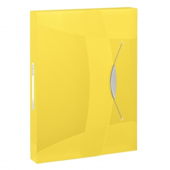 Box na spisy s gumičkou Esselte VIVIDA - A4, žltá