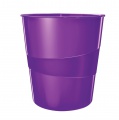 Odpadkový kôš LEITZ WOW - plastový, purpurový, objem 15 l
