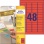 Etikety Avery odnímateľné 45,7x21,2 mm červené 