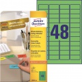 Samolepiace snímaťelné etikety Avery Zweckform - zelená, 45,7 x 21,2 mm, 960 etikiet