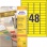 Etikety Avery odnímateľné 45,7x21,2 mm, žlté 