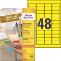 Samolepiace snímaťelné etikety Avery Zweckform - žltá, 45,7 x 21,2 mm, 960 etikiet