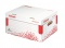 Archívna krabica Esselte Speedbox A4 so sklápacím vekom biela/červená 355×193×252 mm 
