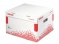 Archívna krabica Esselte Speedbox L so sklápacím vekom biela/červená 433×263×364 mm 