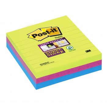 Bločky Post-it super sticky farebné 101 x 101 mm