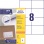 Etikety univerzálne 105x74mm Avery A4 100 hárkov 