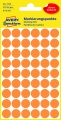 Okrúhle etikety Avery Zweckform - neón oranžova, d=12mm