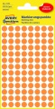 Okrúhle etikety Avery Zweckform - neón oranžova, d=8mm