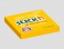Samolepiaci bloček Stick&#39;n Hopax , 360°, 76x76 mm, oranžový 