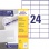 Etikety univerzálne 70x36mm Avery A4 100 hárkov 