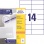 Etikety univerzálne 105x42,3mm Avery A4 100 hárkov 