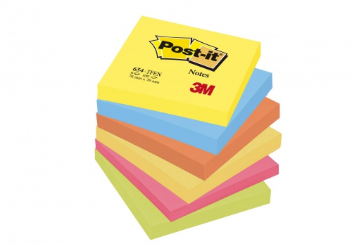 Bloček Post-it farebný 76x76 mm, energia