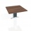 Doplnkový stôl Cross, 80x75,5x80 cm, orech/kov 