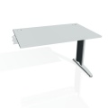 Písací stôl Hobis Flex FS 1200 R - sivá/kov