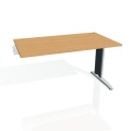 Písací stôl Hobis Flex FS 1400 R - buk/kov