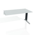 Písací stôl Hobis Flex FS 1400 R - sivá/kov