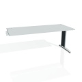 Písací stôl Hobis Flex FS 1800 R - sivá/kov