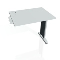 Písací stôl Hobis Flex FE 800 R - sivá/kov