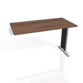 Písací stôl Hobis Flex FE 1200 R - orech/kov