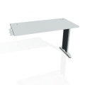 Písací stôl Hobis Flex FE 1200 R - sivá/kov