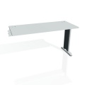 Písací stôl Hobis Flex FE 1400 R - sivá/kov