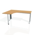 Písací stôl Hobis Flex FE 60 P - buk/kov